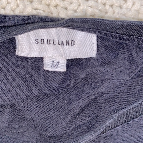 Soulland graphic print black longsleeve T-shirt size medium - Picture 4 of 6